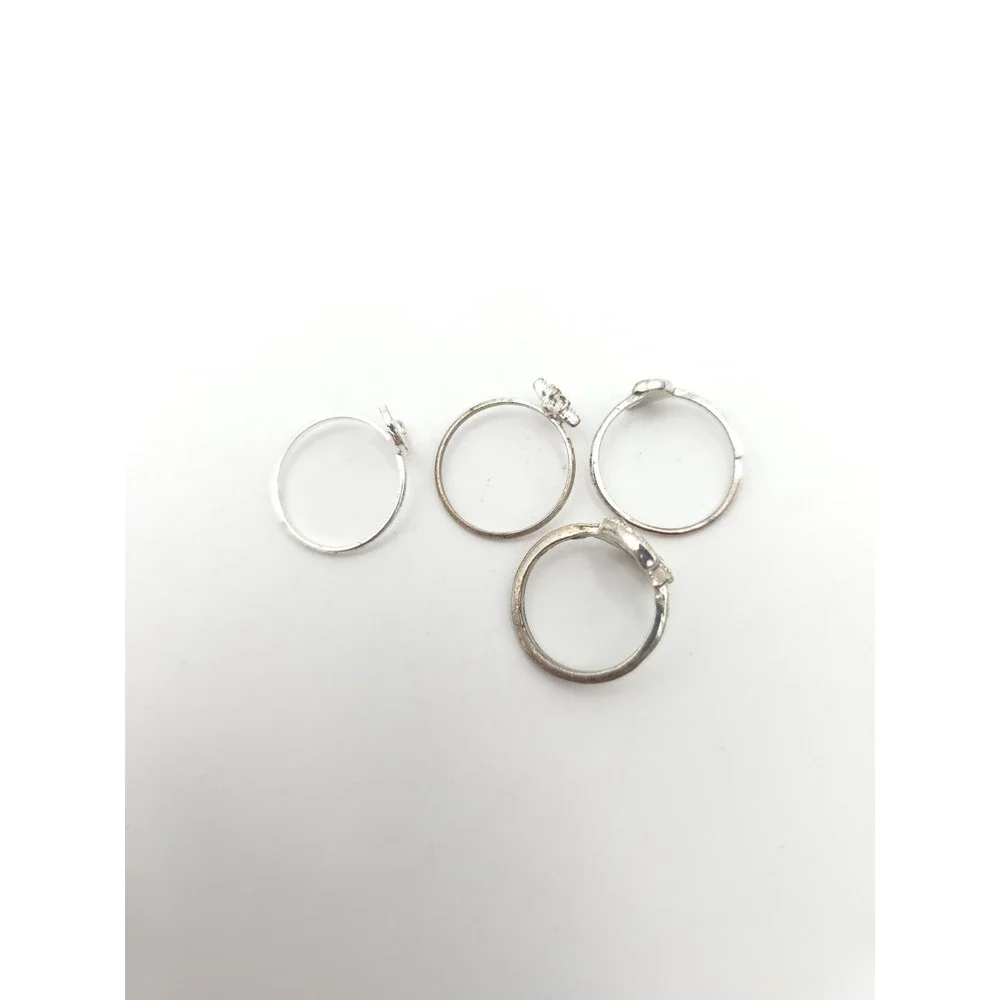 Lot Of 4 Moon Stars Silver‎ Tone Rings v size 7.25